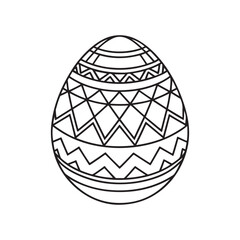 tribal egg line art vector