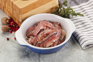 Anchvy canned fish fillet preserve