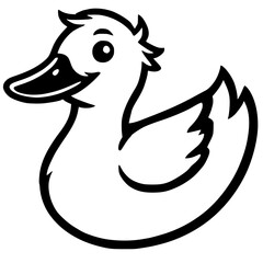 Cartoon duck silhouette