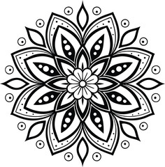 Ornamental Mandala Flower Design
