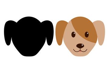 Dog head line icon, pets concept. Cute dog vector illustration, eps 10
