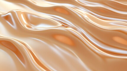Fototapeta premium Abstract Smooth Wavy Beige Fabric Texture