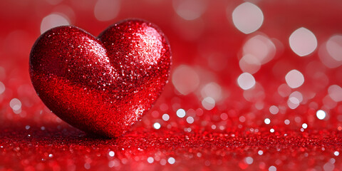 Obraz premium red heart on red