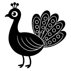 vector illustration of peacock