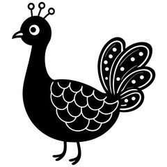 vector illustration of a peacock