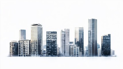 Obraz premium Many buildings stacked together