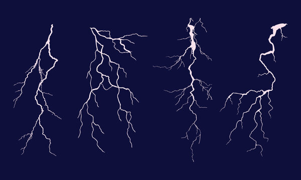 Collection of different lightning illustration