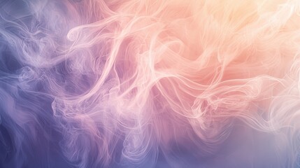 Fototapeta premium Ethereal Smoke Swirls in Gentle Pastel Colors Background