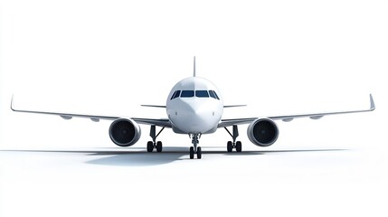 Fototapeta premium passenger plane white background