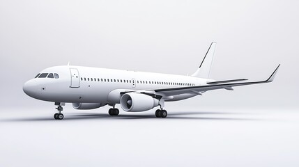 passenger plane white background