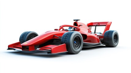 Formula One racing car white background