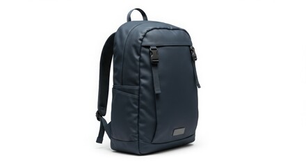 Naklejka premium Blue Backpack on White Background Isolated