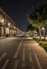 Obraz premium Estradas iluminadas pelo céu alaranjado ao longo de Monsanto em Lisboa com veículos em tráfego, natureza, luz, pôr do sol