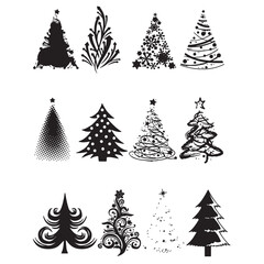 set of christmas vector illustration