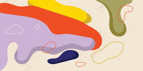 Fluid and Colorful Abstract Shapes Vector Background - Modern and Aesthetic Design