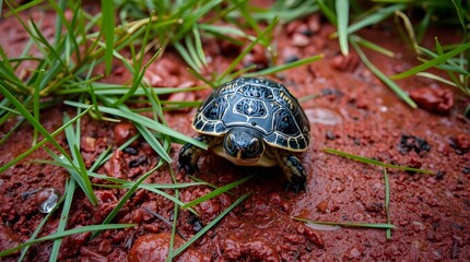 Obraz premium turtle in the grass