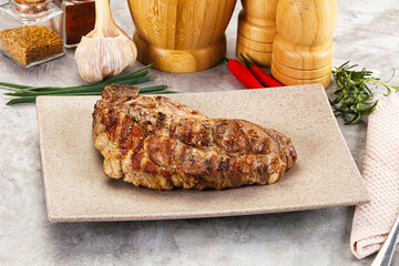 Grilled pork sirloin for dinner