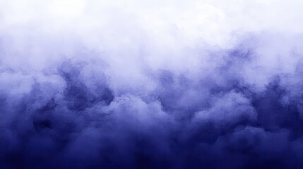 Obraz premium Abstract watercolor wash in shades of purple and blue, transitioning from light to dark, resembling a cloudy sky or smoky atmosphere. The texture is