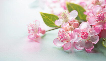 Obraz premium Pink spring flower background