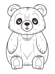 Fototapeta premium coloring page panda