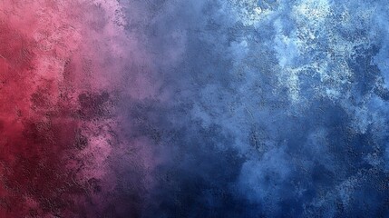 Obraz premium Abstract background with a gradient of red and blue hues, featuring a textured, mottled effect. The colors blend seamlessly, creating a dynamic
