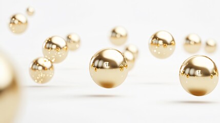 Elegant Gold Christmas Balls Decoration for Festive Celebrations - Wide Angle View