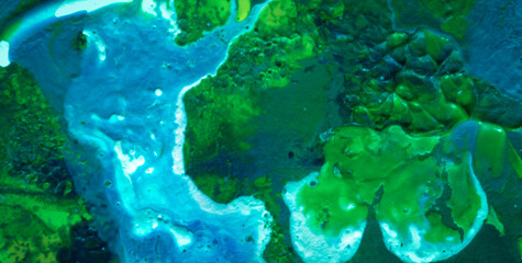 A Creative Combination of Dirty Parchment and Liquid Art
