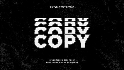 Editable copy text effect