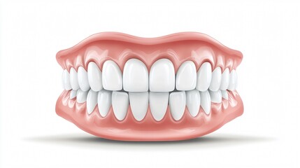 Fototapeta premium Professional Realistic White Teeth Illustration for Medication Usage