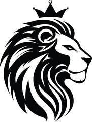 Minimalist Lion Profile Logo | Lion Head Emblem