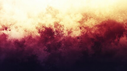 Fototapeta premium Abstract art background with warm and cool tones. Yellow, orange, and red hues blend into deep burgundy and dark purple shades creating a textured