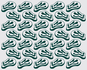 Melted smile face mask pattern background illustration vector fabric textile design fashion print art editable