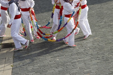 Basque folk dance outdoor festival