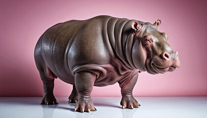 Fototapeta premium Glamour Portrait Of Hippopotamus