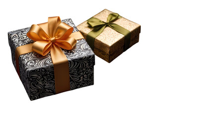 Fototapeta premium Elegant Pair of Gift Boxes: A Luxurious Display of Sophistication and Care