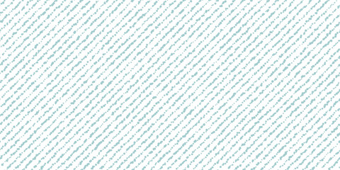 Slub worn linen slant seamless pattern. Abstract bg with blue diagonal texture of flax fabric. Melange wool textile. Rough rug with uneven dots and specks. Vector illustration