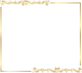frame with ornament Gold border golden warm frame
