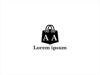 Bag and letter logo vector