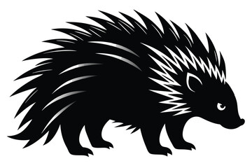 Porcupine Silhouette Illustration