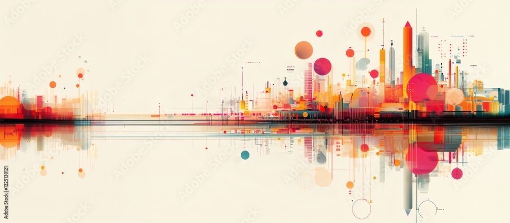 Aufkleber futuristic infographic comparing fossil fuel dependency across regions over time stock photo with si