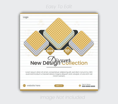 Corporate business poster and fashion social media post design template	