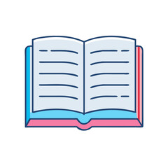 open book icon, open book vector illustration-simple illustration of open book, perfect for open book logos and icons