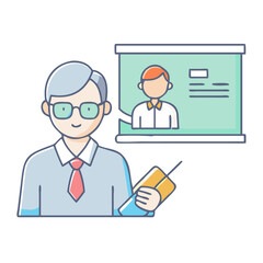 teacher icon, teacher vector illustration-simple illustration of teacher, perfect for teacher logos and icons