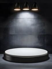 empty stage with spotlight