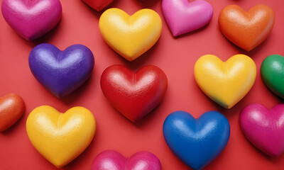 Obraz premium heart shaped candy