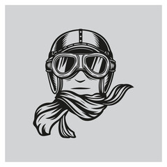 Vintage Aviator Emblem vector template design
