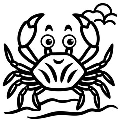 vector illustration of a crab