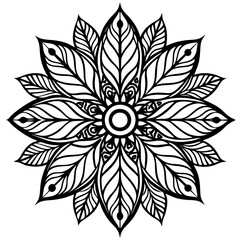 black and white flower