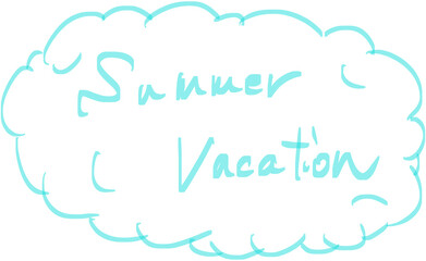 夏休みの吹き出しイラスト