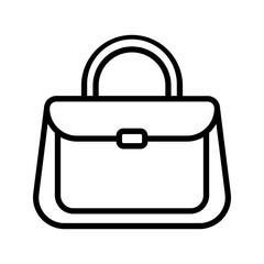 Woman bag icon color editable